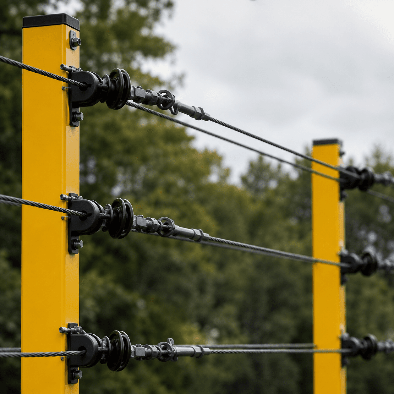 Electric fencing installation